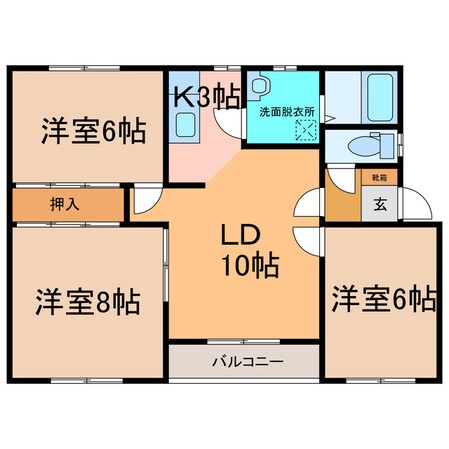 コーポフジサワBの物件間取画像